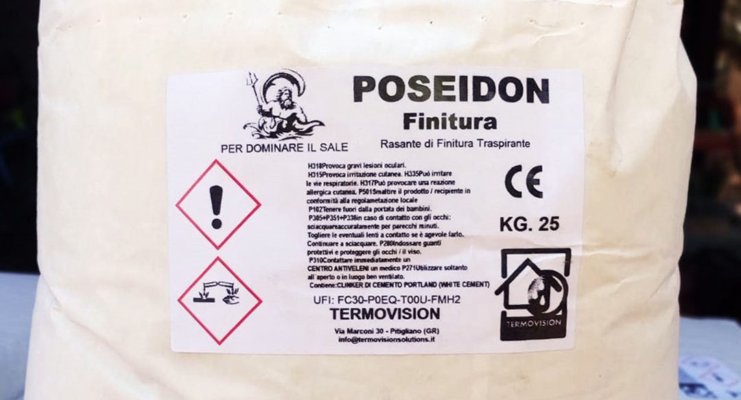 Finitura Poseidon antiumidità: rasante traspirante, ideale per proteggere e decorare. Scopri la qualità Termovision!