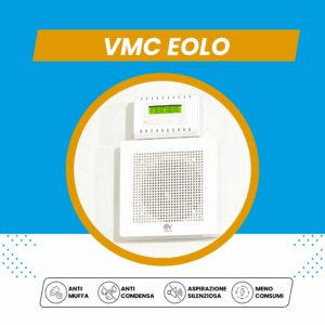 VMC Eolo Termovision: prodotto per ventilazione meccanica controllata, design compatto e termovisione integrata.
